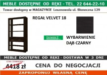 SZYNAKA VELVET REGAŁ TYP 18 1S. DĄB CZARNY